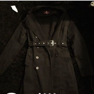 Corset back trench coat
